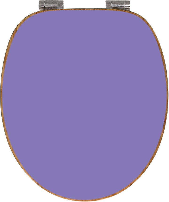 banjado® Design WC Sitz Bambus Absenkautomatik mit Farbe Lavendel/Toilettendeckel mit Absenkautomati