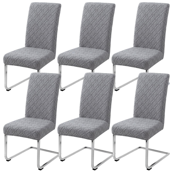 LANSHENG Stuhlhussen 6er Set, Stretch Stuhlhussen Schwingstühle, Abnehmbarer Waschbarer Stuhlbezug f