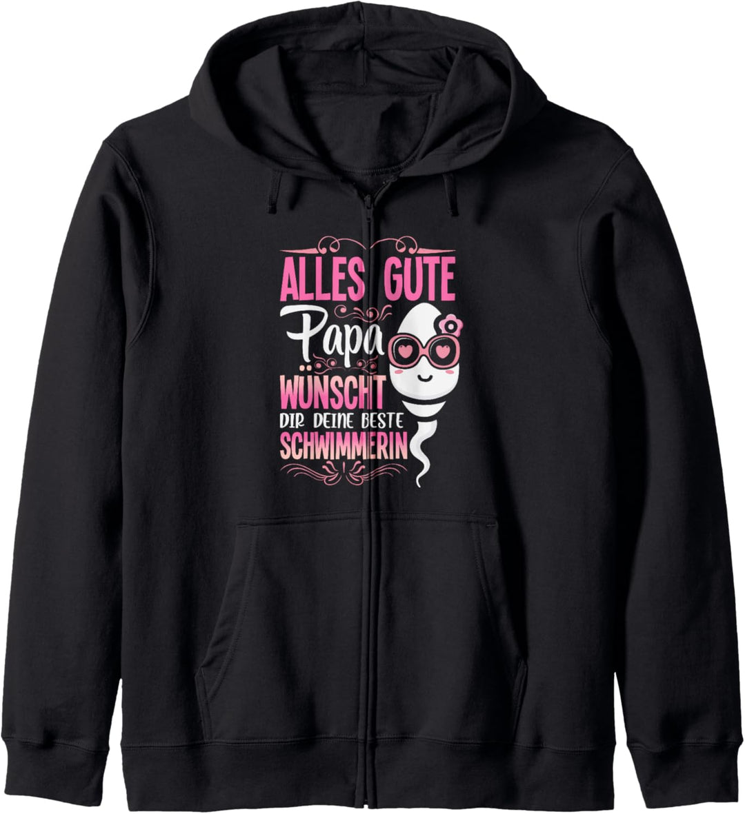 Alles Gute Papa wünscht dir deine beste Schwimmerin Vatertag Kapuzenjacke