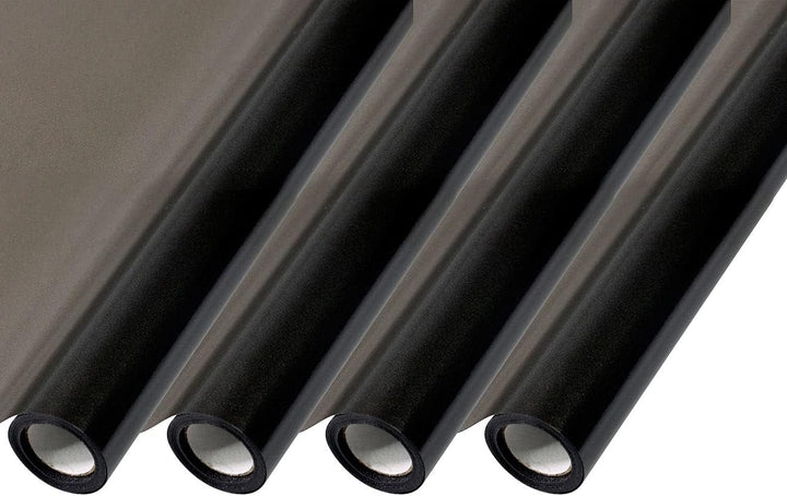 infactory Sichtschutz-Fensterfolie: 4er-Set Sichtschutzfolie, selbsthaftend, 60 x 200 cm, Grau-Matt