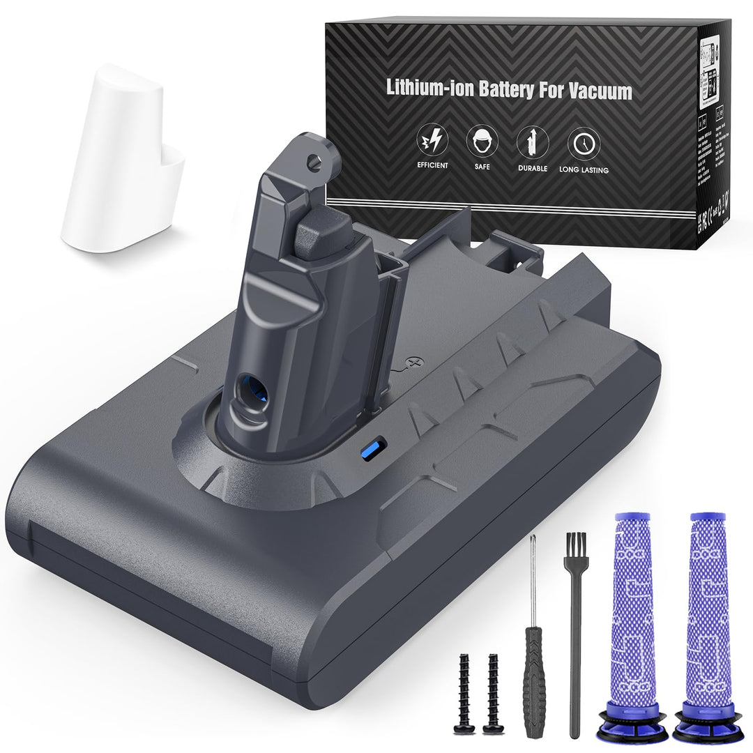 Keenstone V6 6500mAh Akku für Dyson V6 DC62, Ersatzakku für Dyson DC58 DC59 DC61 Animal DC72 DC74 SV