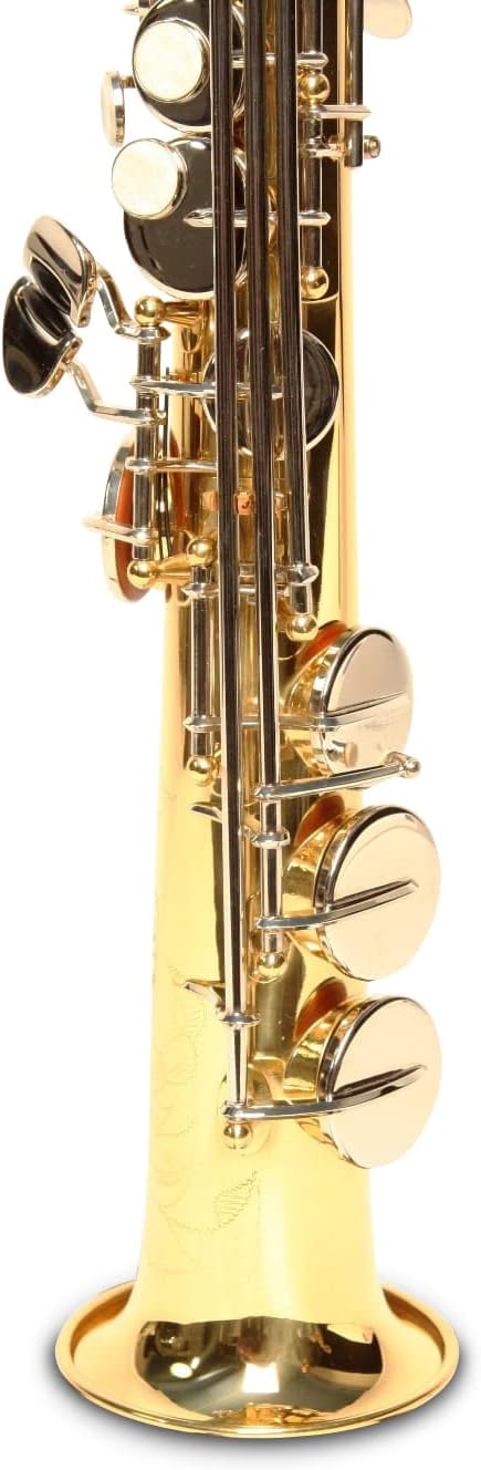 Original SYMPHONIE WESTERWALD DESIGN Sopransaxophon/Sopran Saxophon, Gold/Silber, inkl. Luxus-Hartsc