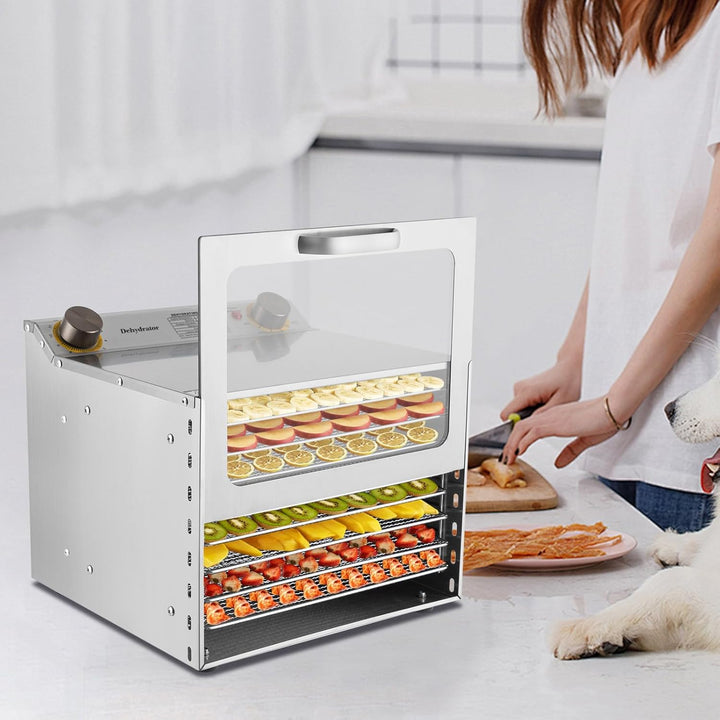 Food Dehydrator Dörrgerät Obsttrockner Dörrautomat für Obst Gemüse Fleisch Kräuter und Snacks 400W m