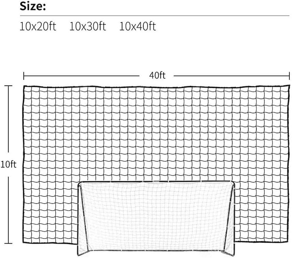 Aoneky Fussball Ballfang Netz 3x3M/ 3x6M /3x9M| quadratisches Netz 10x10cm No Knot | Fussball Fangne