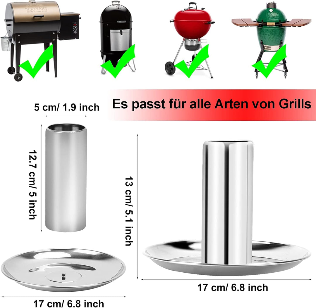 Hähnchenbräter, Hähnchenhalter aus Edelstahl, Bierdose für Hähnchengrill, Zerlegbarer Geflügelbräter