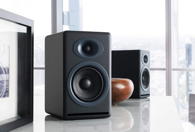 Audioengine P4 Passive Bookshelf Speakers | Home Stereo High-Performing 2-Way Desktop Speakers (Blac