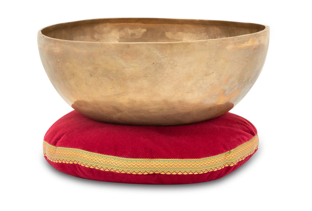 XDrum Omshanti Klangschale 30 cm Set inkl. Kissen, Handgemacht in Indien | Material: Messinglegierun