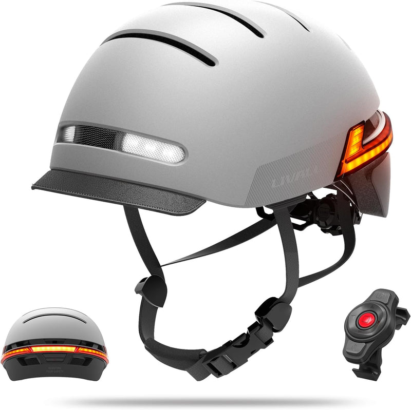 LIVALL Cityhelm mit Blinker, Bluetooth Fahrradhelm mit LED-Frontleuchten und Bremswarnleuchten, Eing