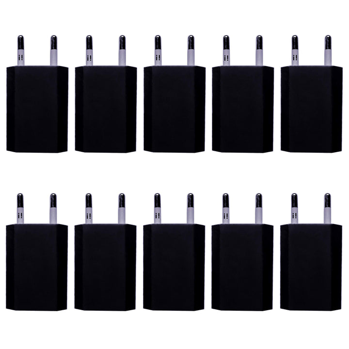 [i!®] 10x USB Netzteil Set Ladegerät Steckdosenadapter Stecker 5V 1A kompatibel mit [Universal | App
