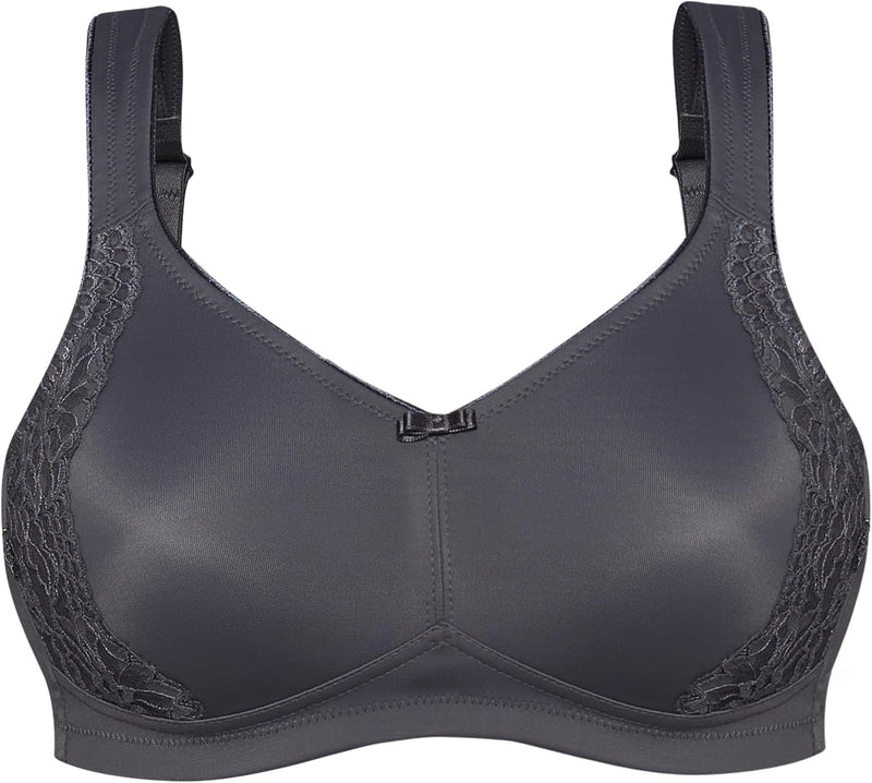 SUSA BH ohne Bügel I Minimizer BH mit seitlich am Cup angebrachter Spitze I Bügelloser BH mit breite