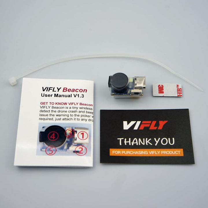 VIFLY Beacon drahtlos Akkuversorgter Copter Buzzer. Verlorener Copter Alarm Tracker mit Bewegungssen