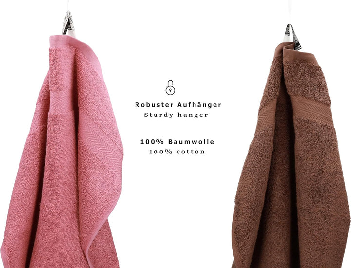 Betz 10-TLG. Handtuch-Set Classic 100% Baumwolle 2 Duschtücher 4 Handtücher 2 Gästetücher 2 Seiftüch