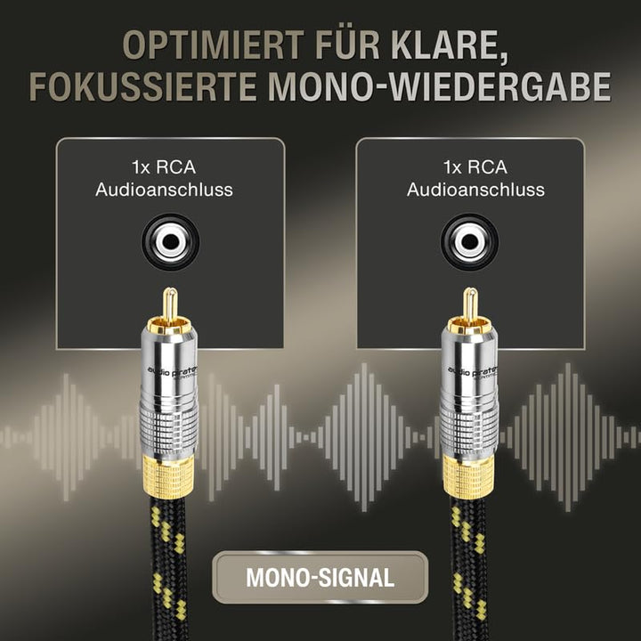 audio pirates by cammica Cinch Kabel 1x RCA Stecker auf 1x RCA Stecker, Audio-Kabel | High-End Audio