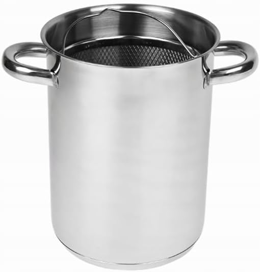 Edelstahl Spargeltopf 4L Kochtopf mit Siebeinsatz Glasdeckel Induktion Spaghettitopf Nudeltopf Gemüs