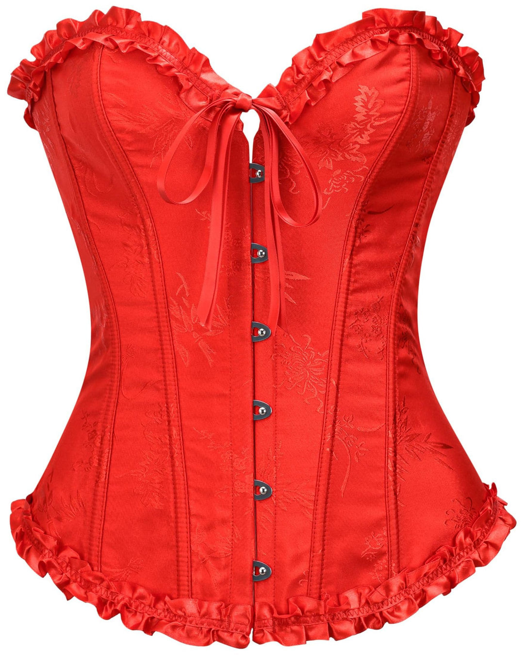 SZIVYSHI Overbust Korsett Damen Top L Mohnrot, L Mohnrot