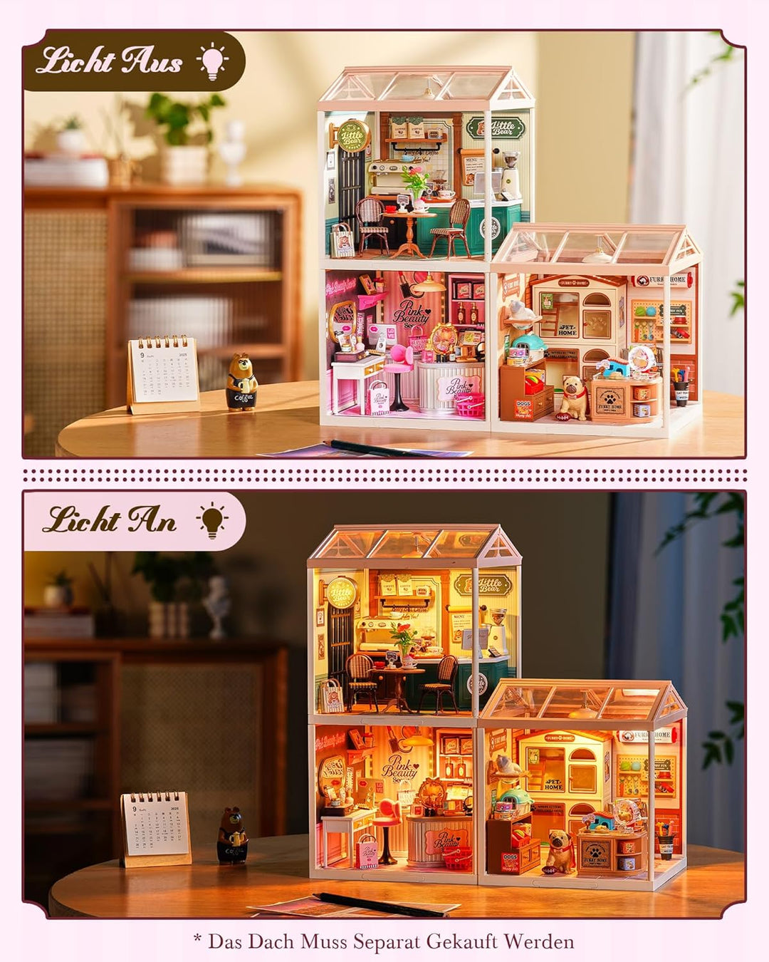 Rolife Super Creator DIY Miniature House Miniatur Haus Bausatz Selber Bauen Deko für Schreibtisch Bü