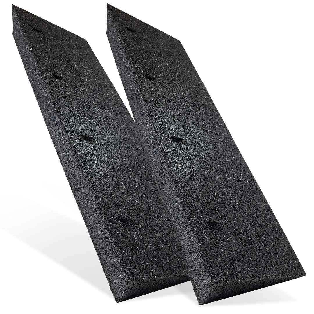 HASKYY Bordsteinrampe Gummi schwarz 2X I Breite: 100 cm I Höhe: 110 mm I Rampe Gummikeil Rollstuhlra