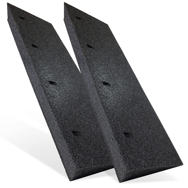 HASKYY Bordsteinrampe Gummi schwarz 2X I Breite: 100 cm I Höhe: 110 mm I Rampe Gummikeil Rollstuhlra
