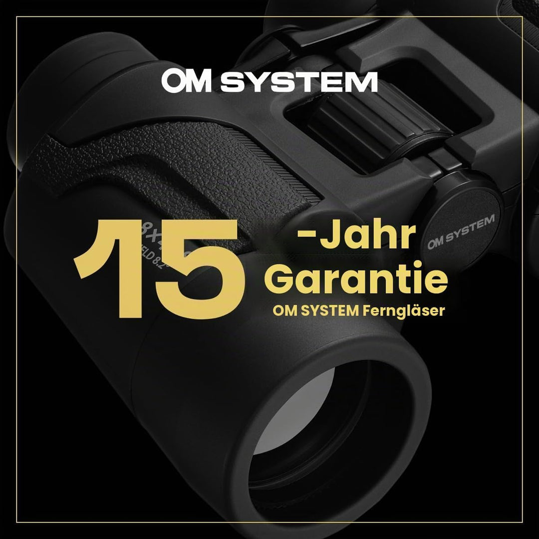 OM SYSTEM 8x21 RC II Fernglas mit Tasche und Umhängeband, Klappbar, Ultrakompakt, sehr leicht, Champ