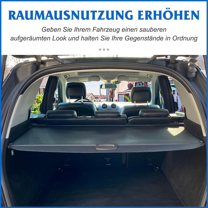 BONRYAN Laderaumabdeckung Zubehör für B-enz ML Serie W164 2006-2011, Einziehbare wasserdichte hinter