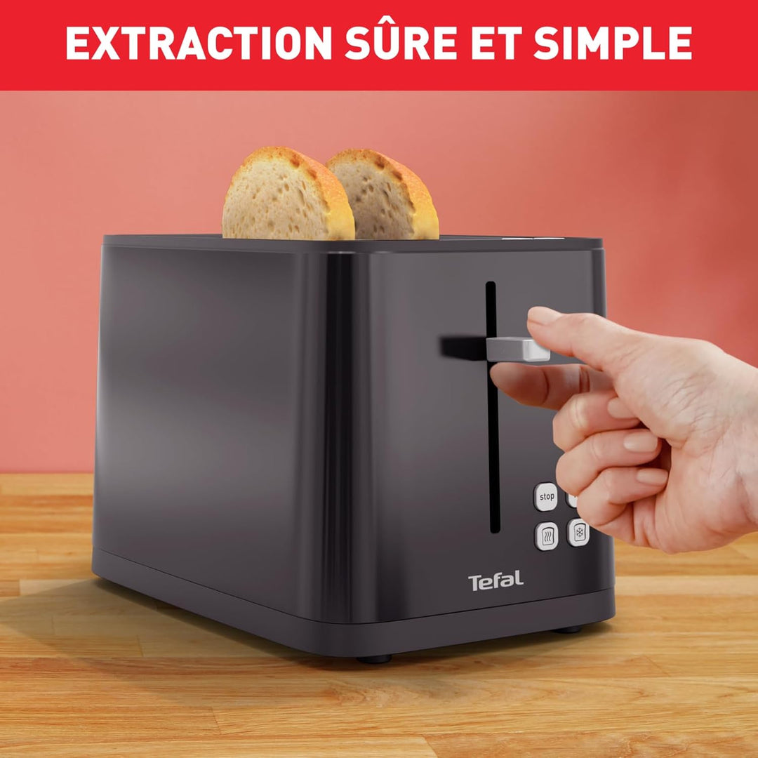 Tefal TL6408 Toaster | Für Zwei Lange Scheiben Favoriten-Einstellungen Countdown | Mit Digitaldispla