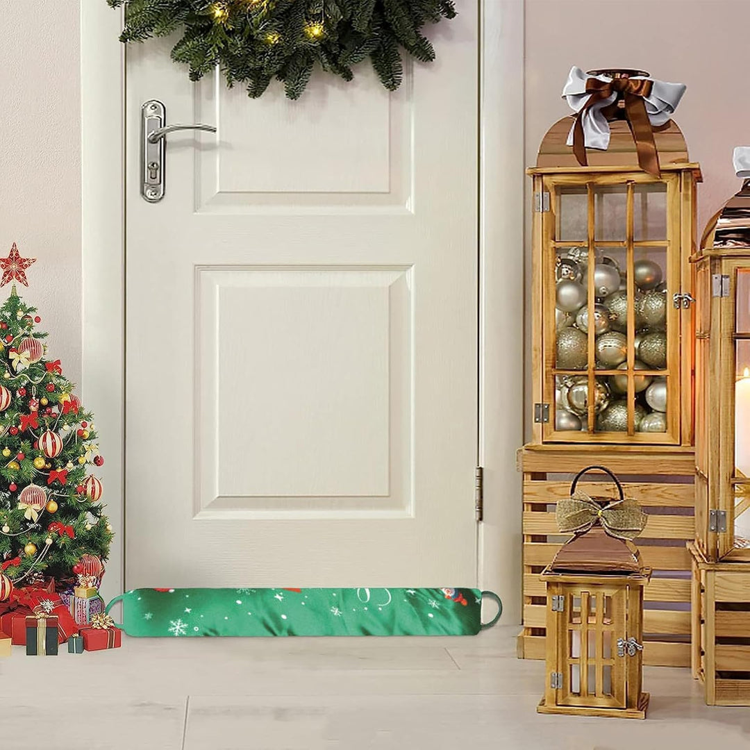 Wetterfester Geräuschblocker, Tür-Zugluftstopper | 32-Zoll-Türschutz mit Weihnachtsmotiv, Windschutz