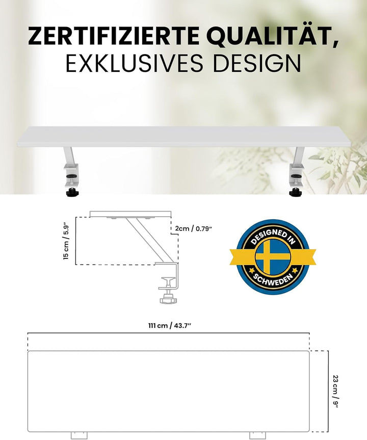 Arozzi Desk Riser Gross – Monitorständer für Zwei Bildschirme, Zusätzliche Schreibtischablage, Robus