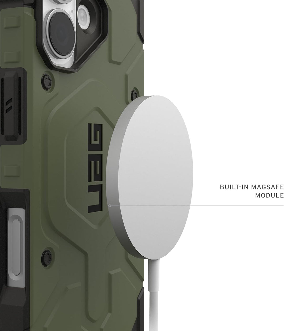 URBAN ARMOR GEAR Pathfinder MS Hülle kompatibel mit Apple iPhone 17 Case (Wireless Charging/Magnetis