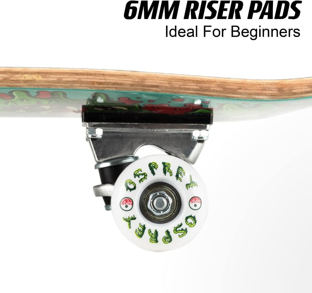 Osprey Absolute Anfänger Double Kick Trick Skateboard, 78,7 x 20,3 cm, Ahorndeck