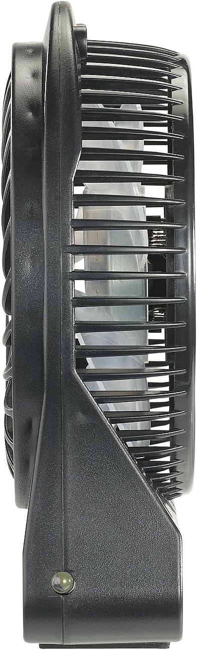 PEARL Tischventilator Akku: 2er-Set 2in1 Akku-Tisch-Ventilator mit LED-Leuchte, 1.300 mAh (Kfz Venti