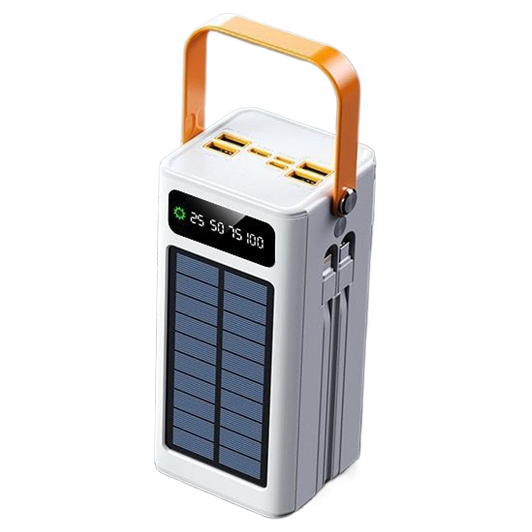 Solar Ladegerät - 120W Externes Powerbank - 50000mAh Überlebensausrüstung mit Licht 4 Ausgänge 3 Ein