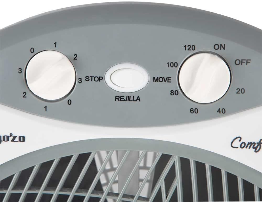 Orbegozo BF 1030 - Ventilator mit 5 Blättern, 3 Geschwindigkeiten, Timer, Umkippschutz, 45 W
