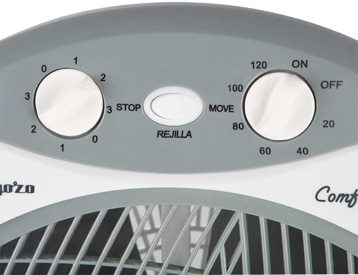 Orbegozo BF 1030 - Ventilator mit 5 Blättern, 3 Geschwindigkeiten, Timer, Umkippschutz, 45 W