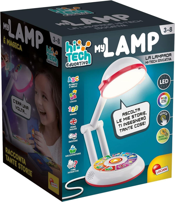 Liscianigiochi 96992 Step Pädagogische Zauberlampe, Kinder 3-6 Jahre, Alphabet und Wörter, Zahlen un