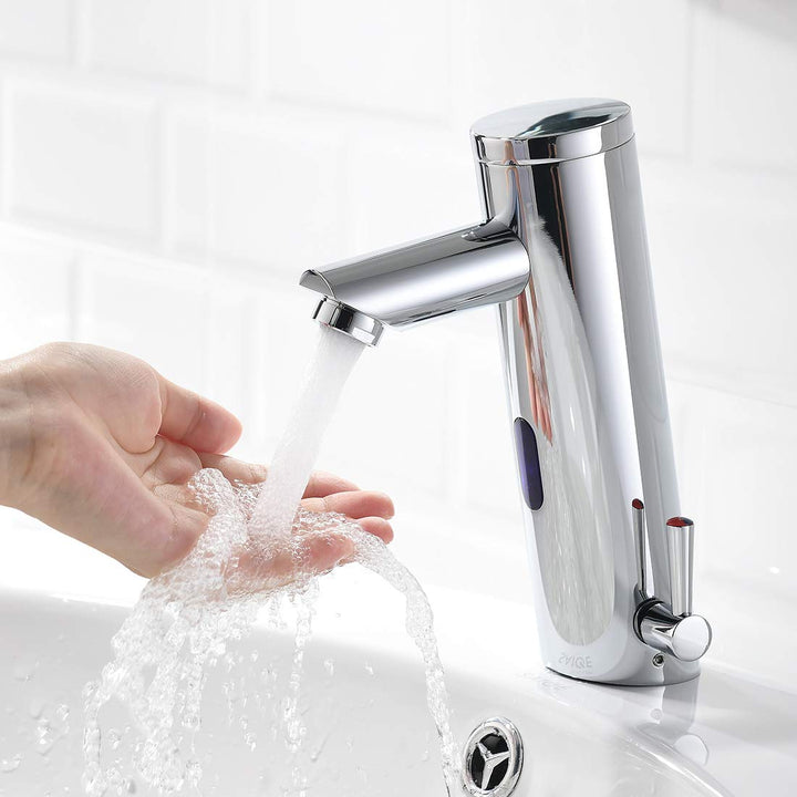 AIMADI Infrarot Sensor Wasserhahn Automatisch Mischbatterie Induktion Badarmatur Waschtisharmatur Ba