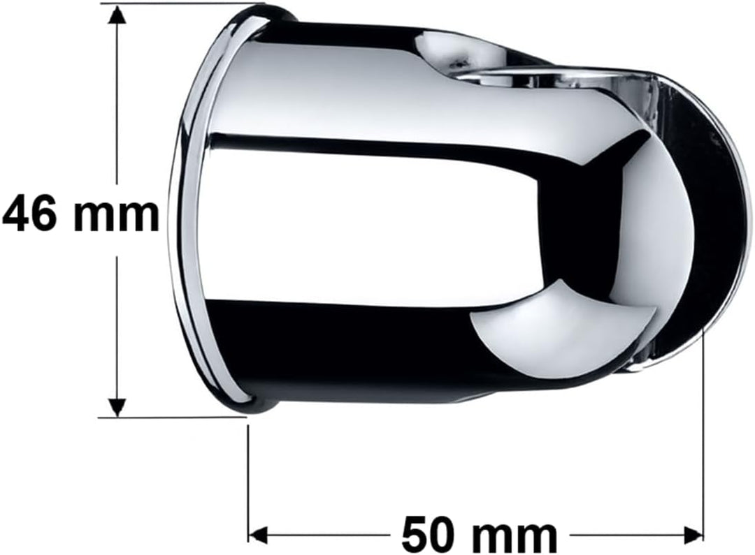 Daloual - Brausehalterung aus massivem Messing – verchromt, Wandhalterung für Handbrausen & Brausesc