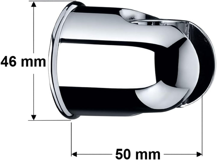 Daloual - Brausehalterung aus massivem Messing – verchromt, Wandhalterung für Handbrausen & Brausesc