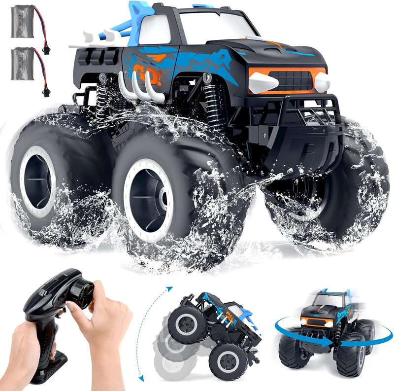 Gindoly Ferngesteuertes Auto,2,4 GHz Ferngesteuerter Monstertruck, 4WD 15+ km/h Hobby Offroad RC Aut