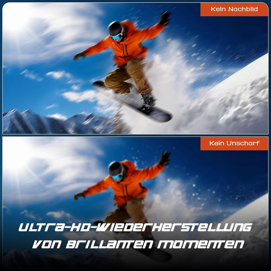 Mini Action Cam WIFI,1080P Unterwasserkamera Wasserdicht bis 30M,Freihand-POVs,Überall Anbringbar,36