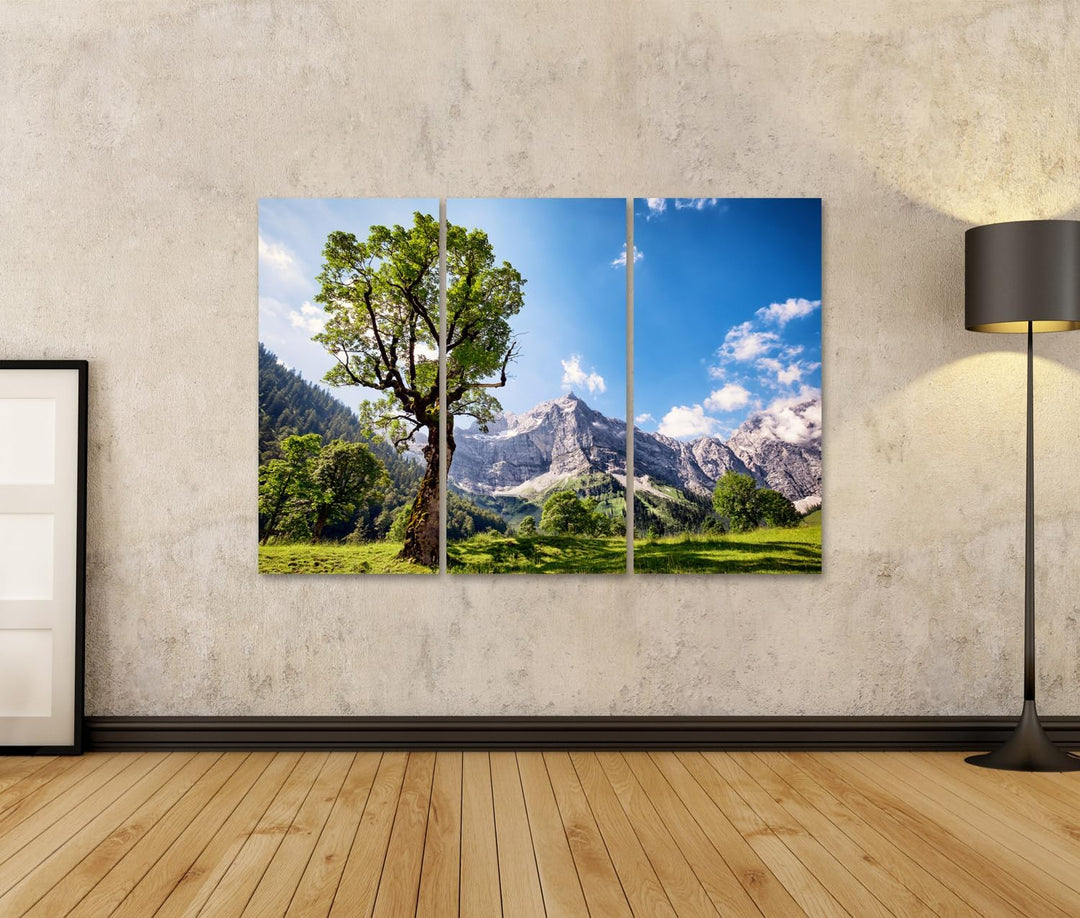 islandburner Bild auf Leinwand Karwendelgebirge In Österreich Alpen Bilder Wandbilder Poster Leinwan