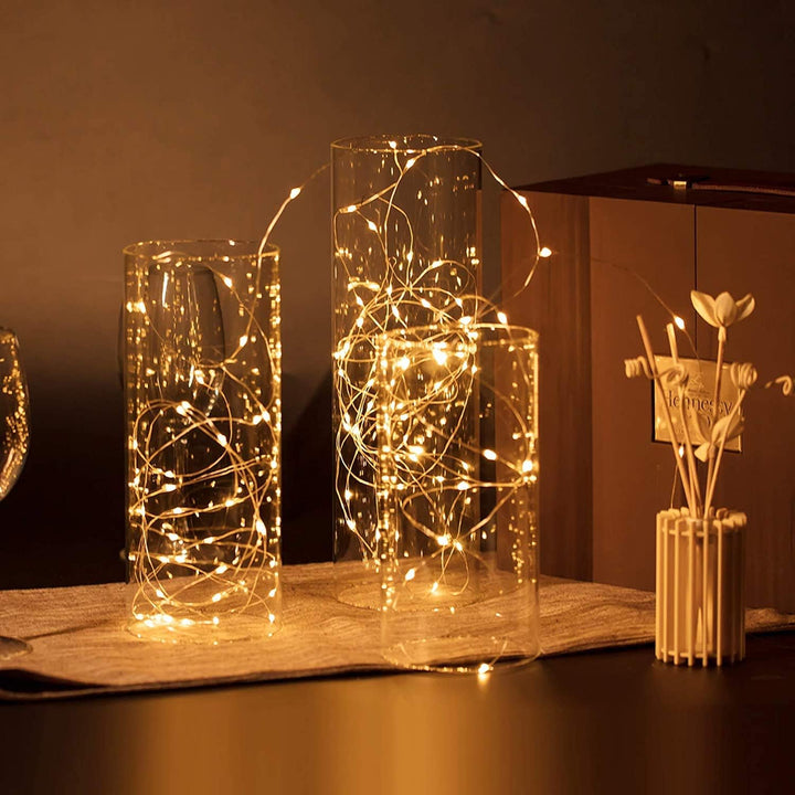Set mit 2 zylindrischen Kerzenhaltern aus Glas, Kerzenhalter aus Glas ohne Boden, transparenter Kerz