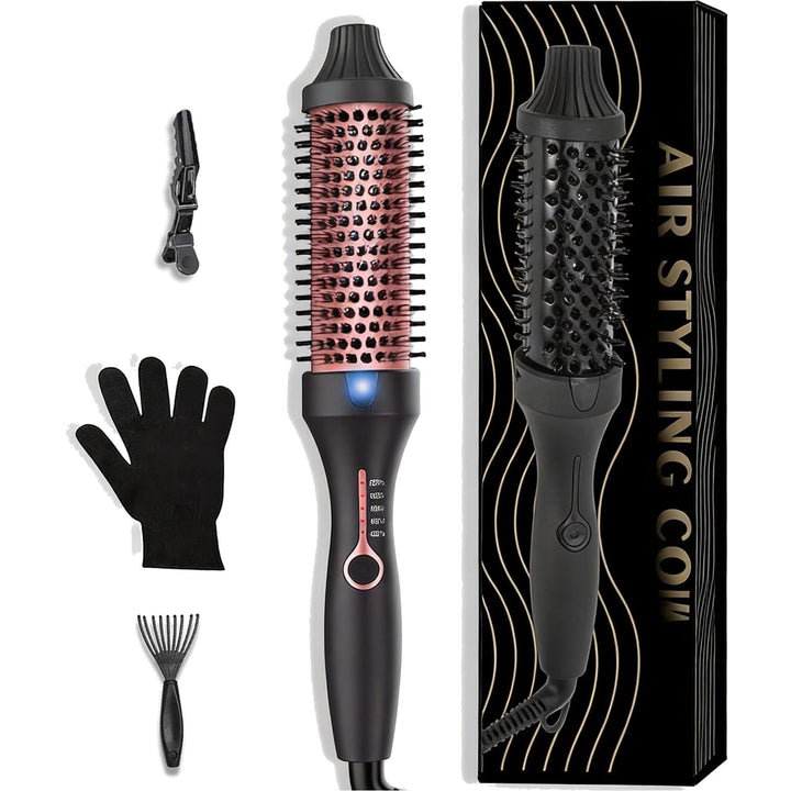 38mm Wärmebürste Thermal Brush, Thermobürste Rundbürste 120-200℃, Heat Brush Double Spannung Erhöhen