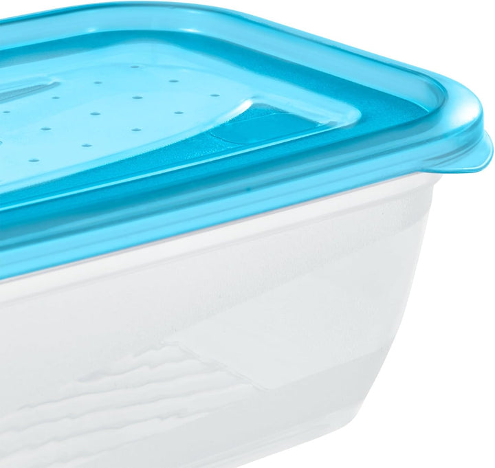 keeeper fredo fresh 17x Frischhaltedosen, Fresh Blue (Transparent) Blau 17x versch. Grössen, Blau 17