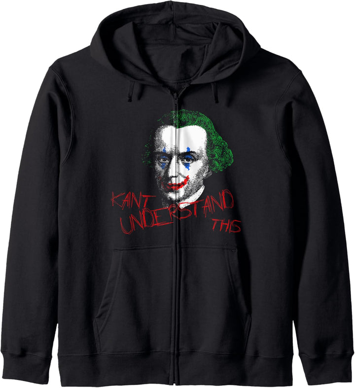 Kant Understand This - Portrait von Immanuel Kant als Joker Kapuzenjacke