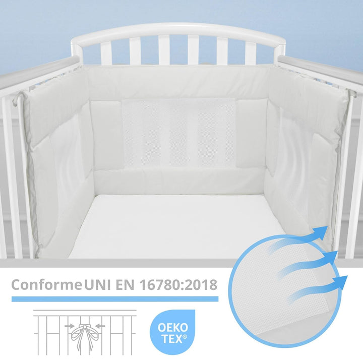 Babysanity - Bettumrandung Babybett mit Baby Air Mesh-System ausgestattet - Der weiche und stabile b