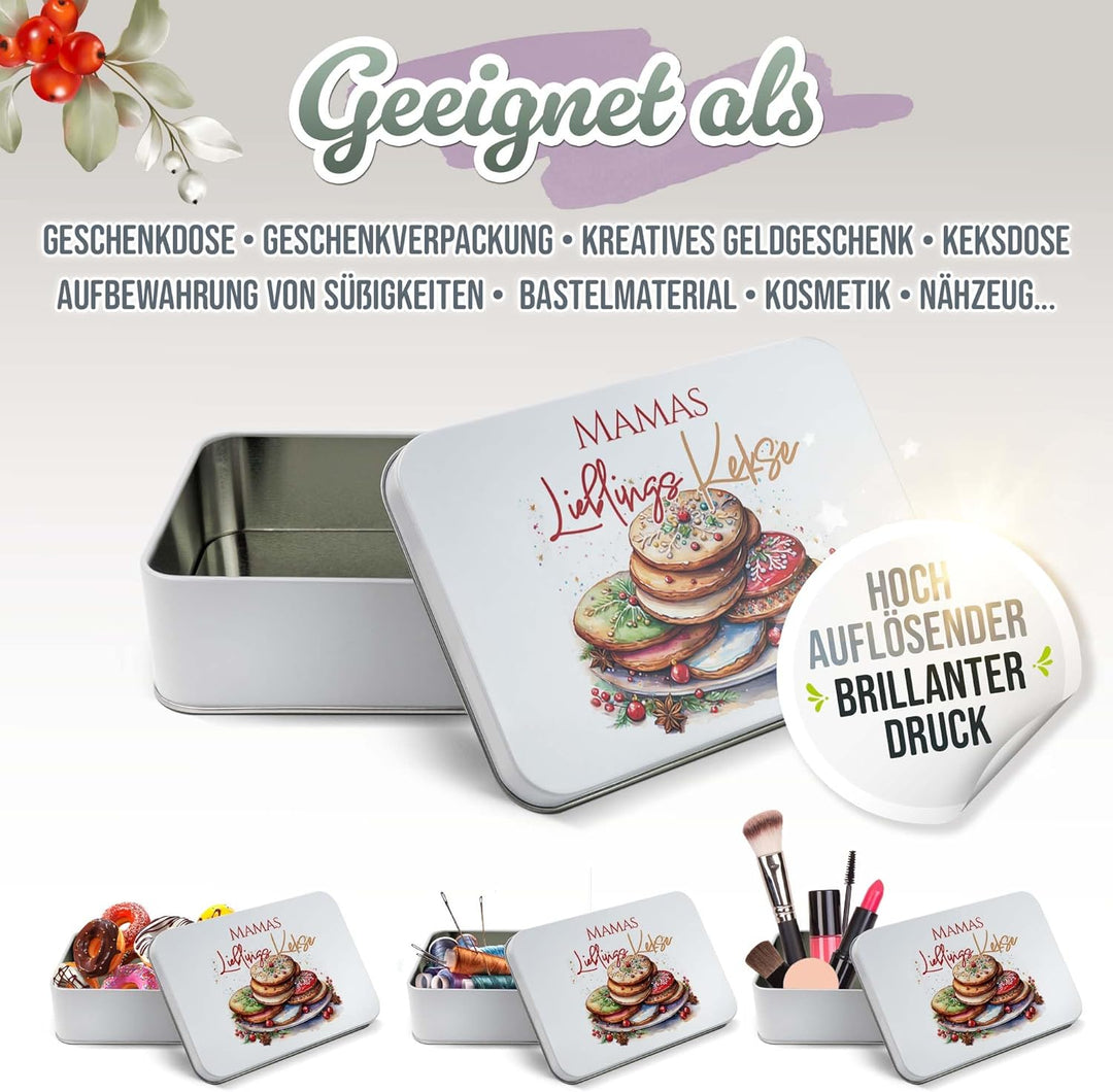 Print Royal PR Geschenkdose mit Name personalisiert - Lieblingskekse - Blechdose bedrucken, Aufbewah