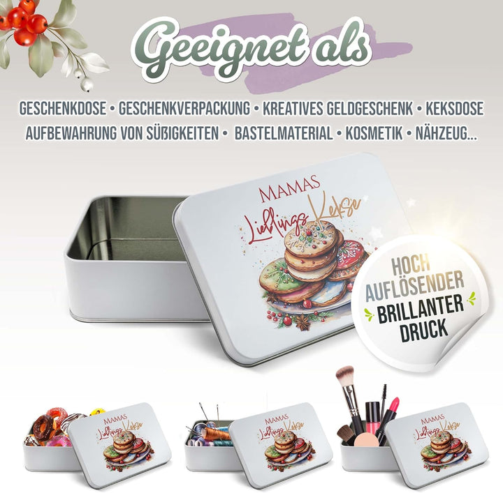 Print Royal PR Geschenkdose mit Name personalisiert - Lieblingskekse - Blechdose bedrucken, Aufbewah