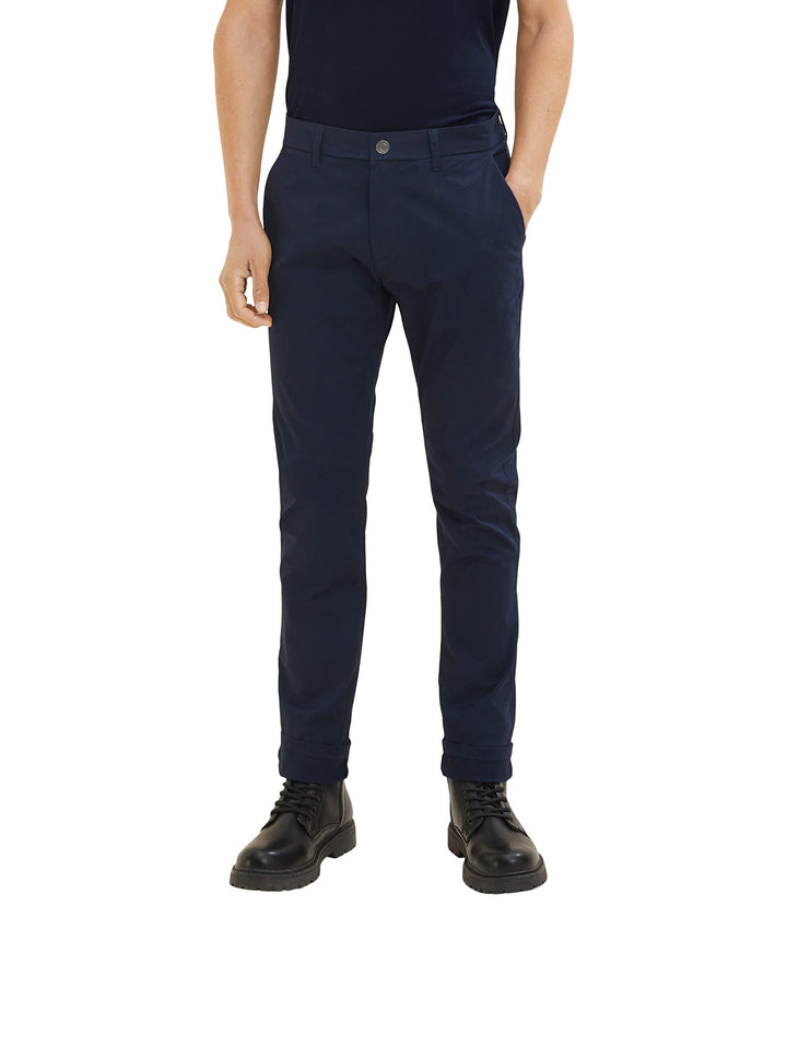 TOM TAILOR Herren Chino Hose mit Stretch 28W / 34L 10668 - Sky Captain Blue, 28W / 34L 10668 - Sky C