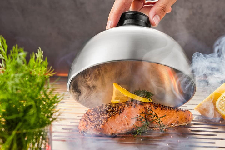 GEFU Burger- und Schmelzglocke BBQ – Edelstahl, Ø 15 cm, ideal zum Schmelzen von Käse, Schongaren un