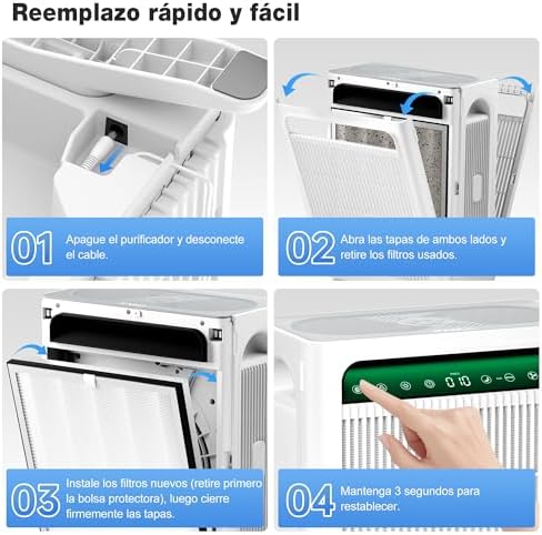 KNKA APH4000 Luftreiniger und Ersatzfilter (2er Pack) Bundle